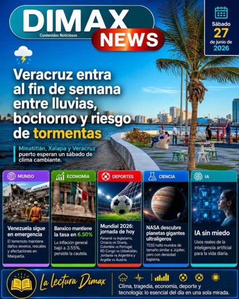 Portada de Dimax News del sábado 27 de junio de 2026